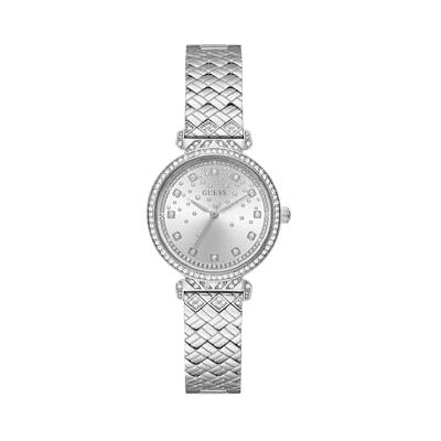 GUESS Enchantment Reloj analógico para Mujer, 32 mm de Ancho, Tono Plateado, Tono Plateado, Clásico GUESS Enchantment Reloj analógico para Mujer, 32 mm de Ancho, Tono Plateado, Tono Plateado, Clásico