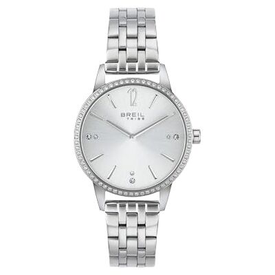 BREIL Reloj Mujer Twinkle Sky Esfera Mono-Color Movimiento Silver Solo 2 Cuarzo LANCHE y Pulsera DE Acero Plateado EW0647 BREIL Reloj Mujer Twinkle Sky Esfera Mono-Color Movimiento Silver Solo 2 Cuarzo LANCHE y Pulsera DE Acero Plateado EW0647
