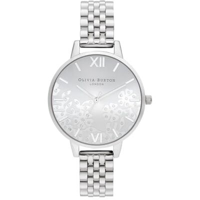 Olivia Burton Reloj Analógico de Cuarzo para Mujer Colección Sparkle Lace con Correa de Acero Inoxidable Plateada Olivia Burton Reloj Analógico de Cuarzo para Mujer Colección Sparkle Lace con Correa de Acero Inoxidable Plateada