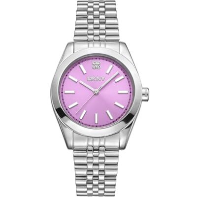 DKNY Reloj de Cuarzo Nolita Midi Cuarzo 5 ATM, Plata, Talla única, Moderno DKNY Reloj de Cuarzo Nolita Midi Cuarzo 5 ATM, Plata, Talla única, Moderno