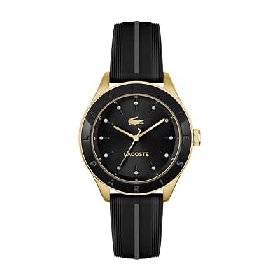 Lacoste Reloj de Tres manecillas con Movimiento de Cuarzo para Mujer de la colección Billie con Correa de Silicona Negra, Lacoste Reloj de Tres manecillas con Movimiento de Cuarzo para Mujer de la colección Billie con Correa de Silicona Negra,