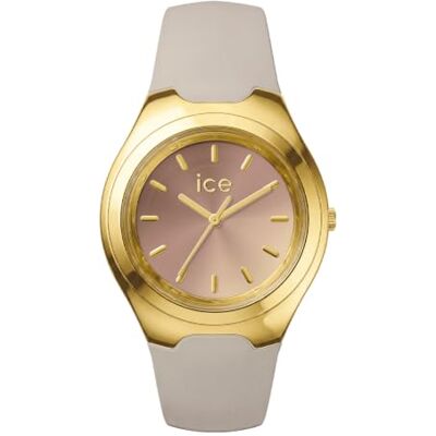 ICE-WATCH Ice Bubble Taupe Sunset Cappuccino Reloj Dorado para Mujer con Correa de Silicona marrón (36mm) ICE-WATCH Ice Bubble Taupe Sunset Cappuccino Reloj Dorado para Mujer con Correa de Silicona marrón (36mm)