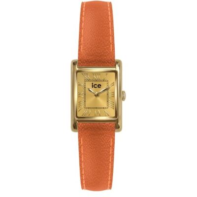 ICE-WATCH Ice Mimi Square Gold Orange Grain Reloj Dorado para Mujer con Correa de Cuero Naranja (17mm) ICE-WATCH Ice Mimi Square Gold Orange Grain Reloj Dorado para Mujer con Correa de Cuero Naranja (17mm)