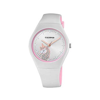 CALYPSO Reloj Modelo de la colección Sweet Time, Caja de 39 mm Gris con Correa de Caucho Gris Claro para señora CALYPSO Reloj Modelo de la colección Sweet Time, Caja de 39 mm Gris con Correa de Caucho Gris Claro para señora