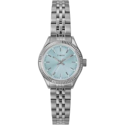 Timex Trend TW2W90700 Reloj de Mujer 25 mm, Correa de Acero Inoxidable en Tono Plateado, Esfera Azul y Caja en Tono Plateado Timex Trend TW2W90700 Reloj de Mujer 25 mm, Correa de Acero Inoxidable en Tono Plateado, Esfera Azul y Caja en Tono Plateado
