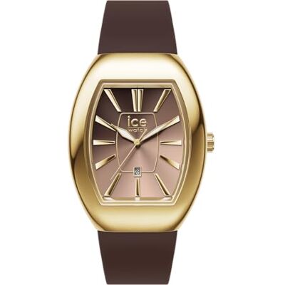 ICE-WATCH Ice boliday Women Dome Steel Chocolate Metal Reloj Dorado para Mujer con Correa de Silicona (Small) ICE-WATCH Ice boliday Women Dome Steel Chocolate Metal Reloj Dorado para Mujer con Correa de Silicona (Small)