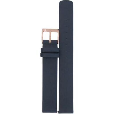 Skagen Correa de reloj para mujer, 14 mm, piel azul, correa de repuesto original para SKW2838 Skagen Correa de reloj para mujer, 14 mm, piel azul, correa de repuesto original para SKW2838