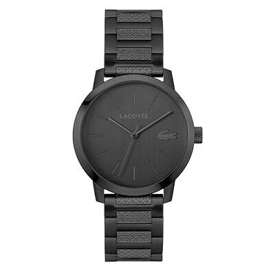 Lacoste Reloj con Movimiento de Cuarzo de Tres Manecillas para Hombre Colección .12.12 Metropole con Correa de Acero Inoxidable Negra Lacoste Reloj con Movimiento de Cuarzo de Tres Manecillas para Hombre Colección .12.12 Metropole con Correa de Acero Inoxidable Negra