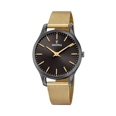 Festina Reloj Mujer Analógico de Acero Inoxidable 316l Dorado Festina Reloj Mujer Analógico de Acero Inoxidable 316l Dorado