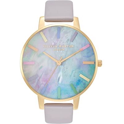 Olivia Burton Reloj Analógico de Cuarzo para Mujer Colección Rainbow con Correa de Cuero Gris Olivia Burton Reloj Analógico de Cuarzo para Mujer Colección Rainbow con Correa de Cuero Gris