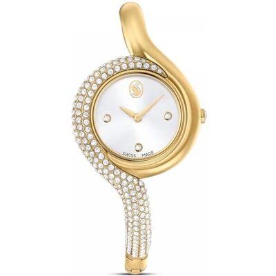 Swarovski Reloj Dextera Asymmetric, Swiss Made, Brazalete de Metal, Colección Dextera, Cierre Plegable, Mecanismo de Cuarzo, Acero Inoxidable, Tono Dorado Swarovski Reloj Dextera Asymmetric, Swiss Made, Brazalete de Metal, Colección Dextera, Cierre Plegable, Mecanismo de Cuarzo, Acero Inoxidable, Tono Dorado