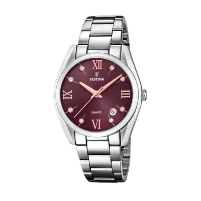 Festina Reloj Mujer Analógico de Acero Inoxidable 316l Plateado Festina Reloj Mujer Analógico de Acero Inoxidable 316l Plateado