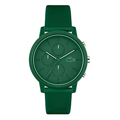 Lacoste Reloj Cronógrafo de Cuarzo para Hombre Colección .12.12 Chrono con Correa de Silicona Verde Lacoste Reloj Cronógrafo de Cuarzo para Hombre Colección .12.12 Chrono con Correa de Silicona Verde