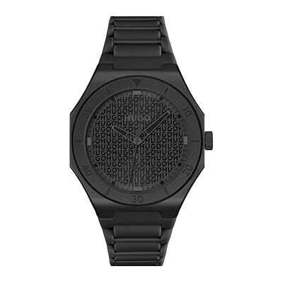 HUGO Reloj con Movimiento de Cuarzo de Tres Manecillas para Hombre Colección #Grail Light con Correa de Silicona Negra HUGO Reloj con Movimiento de Cuarzo de Tres Manecillas para Hombre Colección #Grail Light con Correa de Silicona Negra