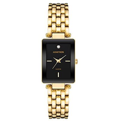 Armitron 75/5769 Reloj de Pulsera para Mujer con Esfera de Diamantes auténticos, Dorado/Negro Armitron 75/5769 Reloj de Pulsera para Mujer con Esfera de Diamantes auténticos, Dorado/Negro