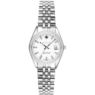 GANT Reloj de Mujer Sussex Mini Bijou para Mujer, Acero Inoxidable Plateado, Esfera Blanca, Cristal Mineral, Movimiento de Cuarzo, Correa de Acero Inoxidable, 10 ATM GANT Reloj de Mujer Sussex Mini Bijou para Mujer, Acero Inoxidable Plateado, Esfera Blanca, Cristal Mineral, Movimiento de Cuarzo, Correa de Acero Inoxidable, 10 ATM
