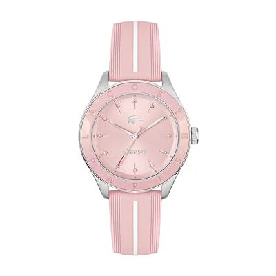 Lacoste Reloj de Tres manecillas con Movimiento de Cuarzo para Mujer de la colección Billie con Pulsera de Silicona Rosa, Lacoste Reloj de Tres manecillas con Movimiento de Cuarzo para Mujer de la colección Billie con Pulsera de Silicona Rosa,