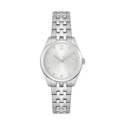 Lacoste Reloj Analógico de Cuarzo para Mujer Colección TUILERIE con Correa de Acero Inoxidable Plateada Lacoste Reloj Analógico de Cuarzo para Mujer Colección TUILERIE con Correa de Acero Inoxidable Plateada