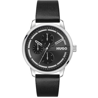 HUGO Reloj Analógico de Cuarzo Multifunción para Hombre Colección #Stamp Multi Collection con Correa en Piel o en Acero Inoxidable HUGO Reloj Analógico de Cuarzo Multifunción para Hombre Colección #Stamp Multi Collection con Correa en Piel o en Acero Inoxidable