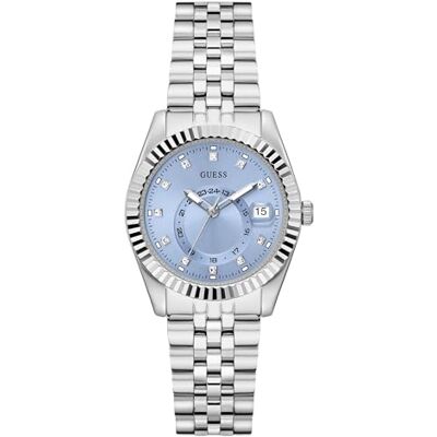 GUESS Jada Reloj de Pulsera para Mujer (34 mm, Correa de Acero Inoxidable y 3 Bares), Color Plateado GUESS Jada Reloj de Pulsera para Mujer (34 mm, Correa de Acero Inoxidable y 3 Bares), Color Plateado