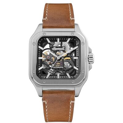 Ingersoll El Ollie Reloj automático para Hombre de 45 mm con Esfera Negra y Correa de Cuero marrón Ingersoll El Ollie Reloj automático para Hombre de 45 mm con Esfera Negra y Correa de Cuero marrón