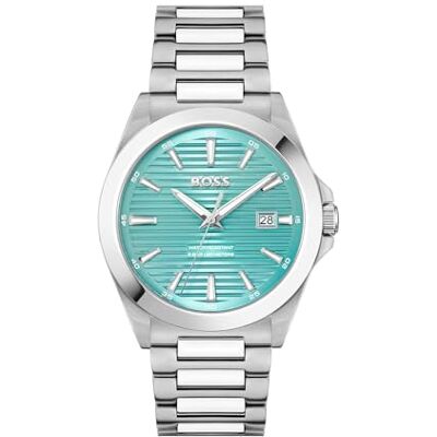 Boss Reloj con Movimiento de Cuarzo de Tres Manecillas para Hombre Colección Strike con Correa de Acero Inoxidable Plateada Boss Reloj con Movimiento de Cuarzo de Tres Manecillas para Hombre Colección Strike con Correa de Acero Inoxidable Plateada