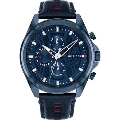 Tommy Hilfiger Reloj Analógico de Cuarzo Multifunción para Hombre con Correa en Acero Inoxidable o en Piel Tommy Hilfiger Reloj Analógico de Cuarzo Multifunción para Hombre con Correa en Acero Inoxidable o en Piel
