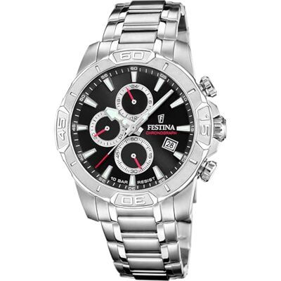 Festina Reloj Hombre Analógico de Acero Inoxidable 316l Plateado Movimiento de Cuarzo Cronógrafo Calendario Cristal Mineral Resistente Resistente al Agua 10 ATM Timeless Chronograph Festina Reloj Hombre Analógico de Acero Inoxidable 316l Plateado Movimiento de Cuarzo Cronógrafo Calendario Cristal Mineral Resistente Resistente al Agua 10 ATM Timeless Chronograph