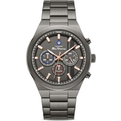 Ben Sherman Canterbury Reloj cronógrafo de Cuarzo con Esfera de Acero Inoxidable y Esfera de Acero Inoxidable para Hombre, Cristal Mineral, 3 ATM, Caja de 44 mm Ben Sherman Canterbury Reloj cronógrafo de Cuarzo con Esfera de Acero Inoxidable y Esfera de Acero Inoxidable para Hombre, Cristal Mineral, 3 ATM, Caja de 44 mm