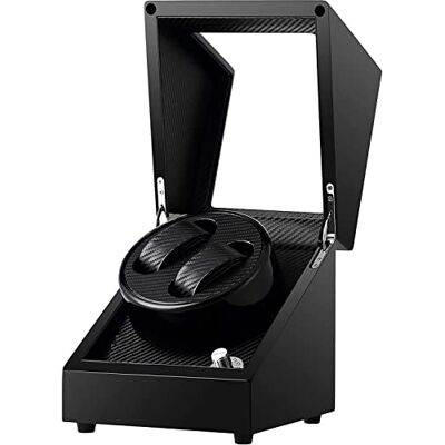 Uten Caja Giratoria Automática para Relojes, Caja enrolladora Madera de Reloj de Pulsera para 2 Relojes, con Motor silencioso, Regalo de San Valentín Uten Caja Giratoria Automática para Relojes, Caja enrolladora Madera de Reloj de Pulsera para 2 Relojes, con Motor silencioso, Regalo de San Valentín