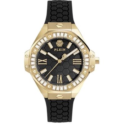 Philipp Plein Plein Lady Royal Reloj analógico de Cuarzo para Mujer, Negro, Correa Philipp Plein Plein Lady Royal Reloj analógico de Cuarzo para Mujer, Negro, Correa