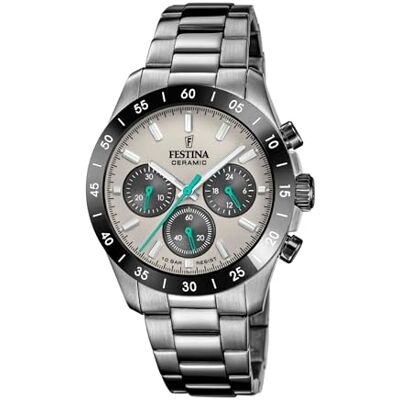 Festina Reloj Analógico Hombre y Mujer Unisex de Acero Inoxidable 316l Gris Movimiento de Cuarzo Cronógrafo Cristal Mineral de Alta Resistencia Resistente al Agua 10 ATM F20703/1 Ceramic Festina Reloj Analógico Hombre y Mujer Unisex de Acero Inoxidable 316l Gris Movimiento de Cuarzo Cronógrafo Cristal Mineral de Alta Resistencia Resistente al Agua 10 ATM F20703/1 Ceramic