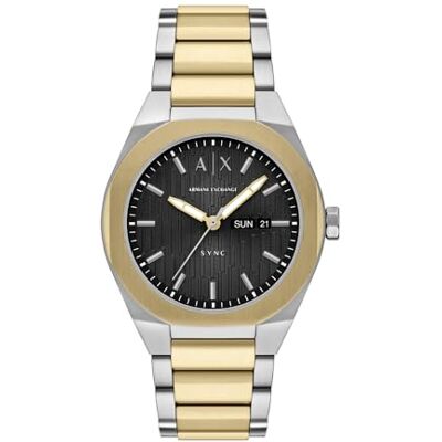 Giorgio Armani Reloj de Acero Inoxidable Bicolor de 42 mm para Hombre, Giorgio Armani Reloj de Acero Inoxidable Bicolor de 42 mm para Hombre,