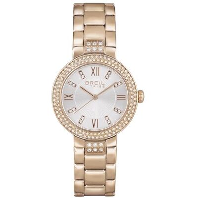 BREIL Reloj DE Mujer Dance Floor Esfera Plata Movimiento Silver Solo 3 CUARZOS LANCHE y Pulsera DE Acero Color Rosa BREIL Reloj DE Mujer Dance Floor Esfera Plata Movimiento Silver Solo 3 CUARZOS LANCHE y Pulsera DE Acero Color Rosa