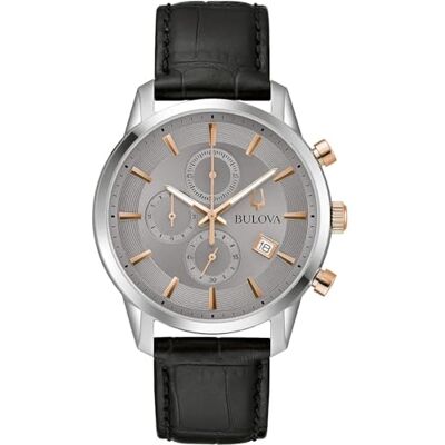 Bulova Analógico Modelo Sutton Chronograph Mens Watch 41mm 3ATM. Marca Bulova Analógico Modelo Sutton Chronograph Mens Watch 41mm 3ATM. Marca