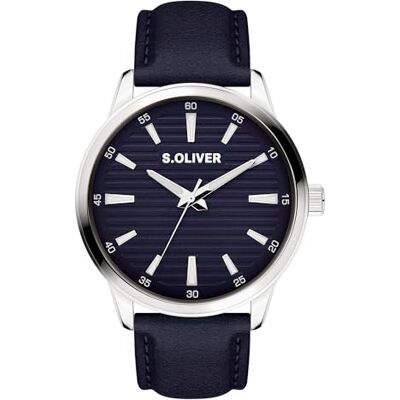 s.Oliver Reloj de Hombre 44 mm analoge Reloj de Pulsera con Movimiento de Cuarzo Chronograph & 3 Zeiger hoher Tragekomfort 5 ATM Resistente al Agua Resistente a arañazos s.Oliver Reloj de Hombre 44 mm analoge Reloj de Pulsera con Movimiento de Cuarzo Chronograph & 3 Zeiger hoher Tragekomfort 5 ATM Resistente al Agua Resistente a arañazos