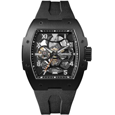 Ingersoll Reloj automático The Play para Hombre de 50 mm con Esfera Esqueleto Negra y Correa de PU Negra Ingersoll Reloj automático The Play para Hombre de 50 mm con Esfera Esqueleto Negra y Correa de PU Negra