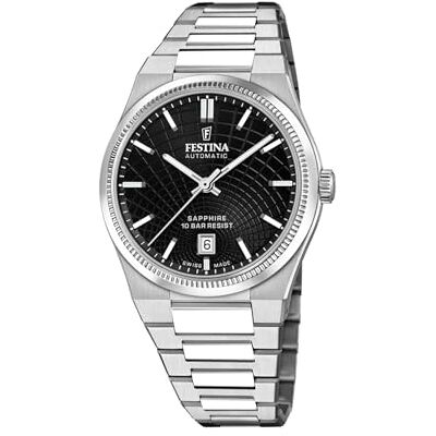 Festina Swiss Made Reloj automático de Acero para Hombre con Pulsera Festina Swiss Made Reloj automático de Acero para Hombre con Pulsera