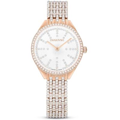 Swarovski Reloj Attract, Fabricado en Suiza, Brazalete de Metal, Tono Oro Rosa, Acabado Tono Oro Rosa Swarovski Reloj Attract, Fabricado en Suiza, Brazalete de Metal, Tono Oro Rosa, Acabado Tono Oro Rosa