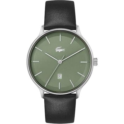 Lacoste Reloj Analógico de Cuarzo para Hombre Colección Club con Correa de Cuero Verde Lacoste Reloj Analógico de Cuarzo para Hombre Colección Club con Correa de Cuero Verde