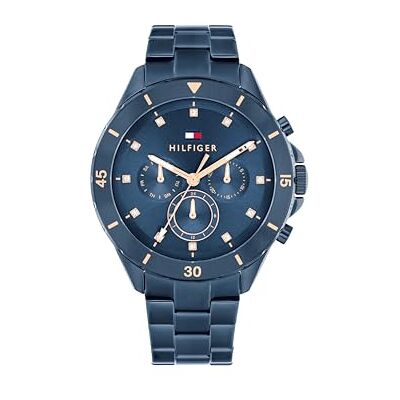 Tommy Hilfiger Reloj Analógico de Cuarzo multifunción para Mujer con Correas en Acero Inoxidable Tommy Hilfiger Reloj Analógico de Cuarzo multifunción para Mujer con Correas en Acero Inoxidable