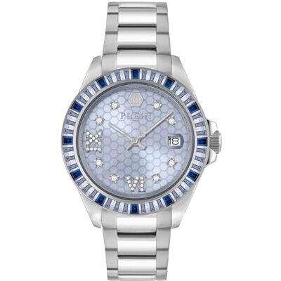 Philipp Plein Reloj analógico para Mujer de Cuarzo Lady EMPIR de Acero Inoxidable, Plata Philipp Plein Reloj analógico para Mujer de Cuarzo Lady EMPIR de Acero Inoxidable, Plata