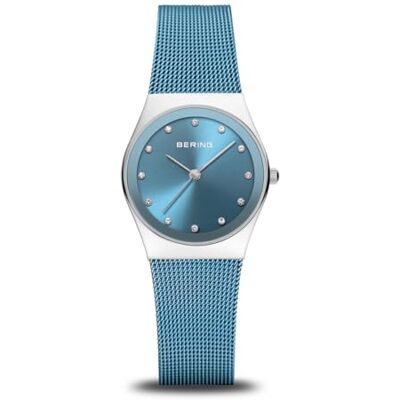 BERING 12927-308 Reloj de Cuarzo para Mujer con Caja de Acero Inoxidable Plateado de 27 mm y Esfera Azul, Correa milanesa, Cristal de Zafiro y Resistencia al Agua de 3 ATM BERING 12927-308 Reloj de Cuarzo para Mujer con Caja de Acero Inoxidable Plateado de 27 mm y Esfera Azul, Correa milanesa, Cristal de Zafiro y Resistencia al Agua de 3 ATM