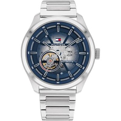 Tommy Hilfiger Reloj automático para Hombre con Correa en Acero Inoxidable Plateada Tommy Hilfiger Reloj automático para Hombre con Correa en Acero Inoxidable Plateada