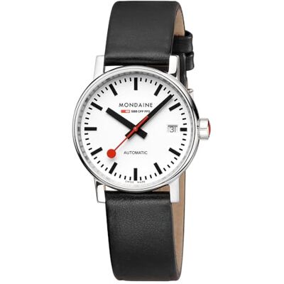 Mondaine Evo2 Automatic Reloj para Hombre Analógico de Automático con Brazalete de Piel de Vaca Mondaine Evo2 Automatic Reloj para Hombre Analógico de Automático con Brazalete de Piel de Vaca