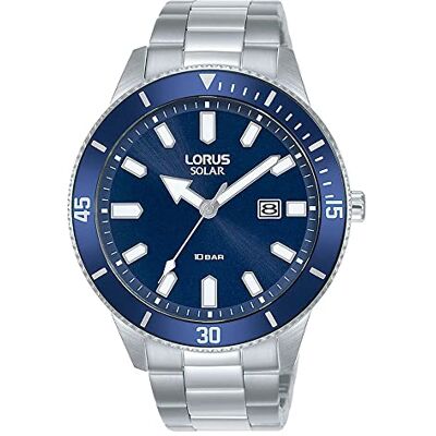 Lorus Reloj analógico de Cuarzo para Hombre con Correa de Metal, Color Azul, Azul, Pulsera Lorus Reloj analógico de Cuarzo para Hombre con Correa de Metal, Color Azul, Azul, Pulsera