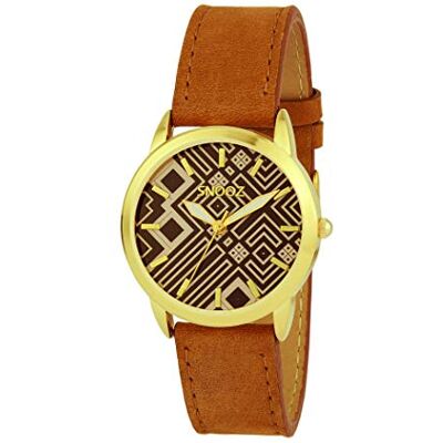 SNOOZ Reloj Analógico para Mujer, Color Multicolor/Marrón SNOOZ Reloj Analógico para Mujer, Color Multicolor/Marrón