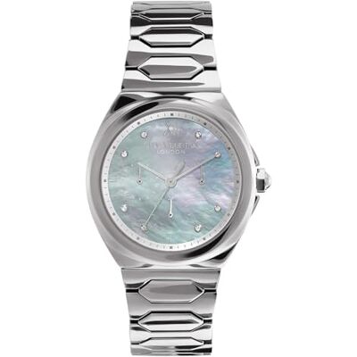 Olivia Burton Reloj Analógico de Cuarzo Multifunción para Mujer Colección Lustre Collection con Correa en Acero Inoxidable Olivia Burton Reloj Analógico de Cuarzo Multifunción para Mujer Colección Lustre Collection con Correa en Acero Inoxidable