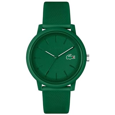 Lacoste Reloj Analógico de Cuarzo para Hombre o Mujer, con una elegante correa de silicona con textura petit piqué Lacoste Reloj Analógico de Cuarzo para Hombre o Mujer, con una elegante correa de silicona con textura petit piqué