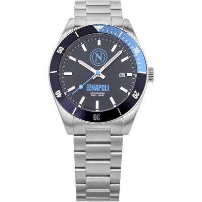 LOWELL Reloj SSC Napoli Sub Acero Azul 40 mm Oficial Pulsera LOWELL Reloj SSC Napoli Sub Acero Azul 40 mm Oficial Pulsera
